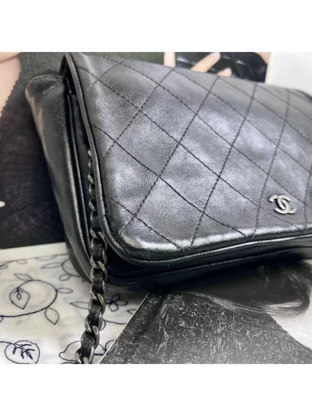 Chanel Chain Shoulder Bag Wallet Quilted